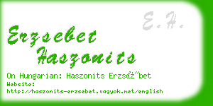 erzsebet haszonits business card